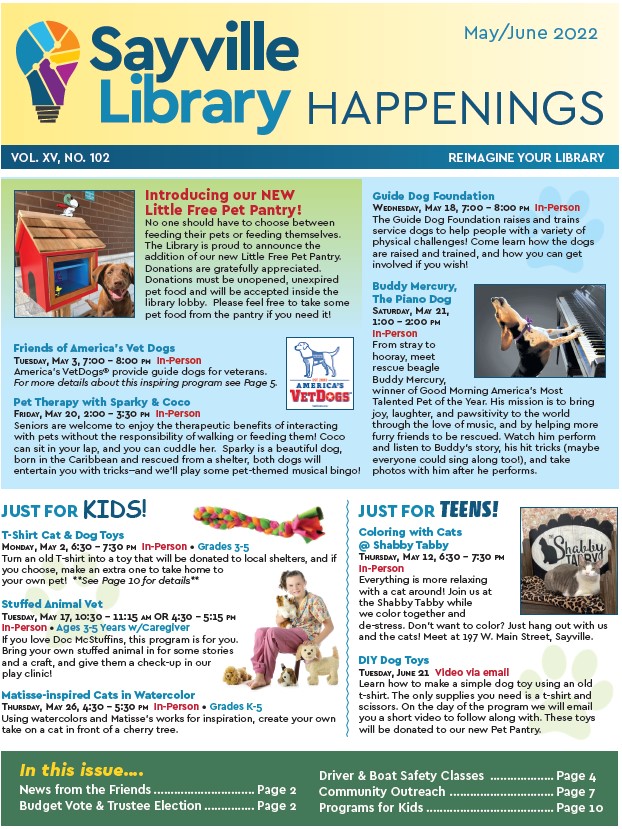 Newsletters Sayville Library